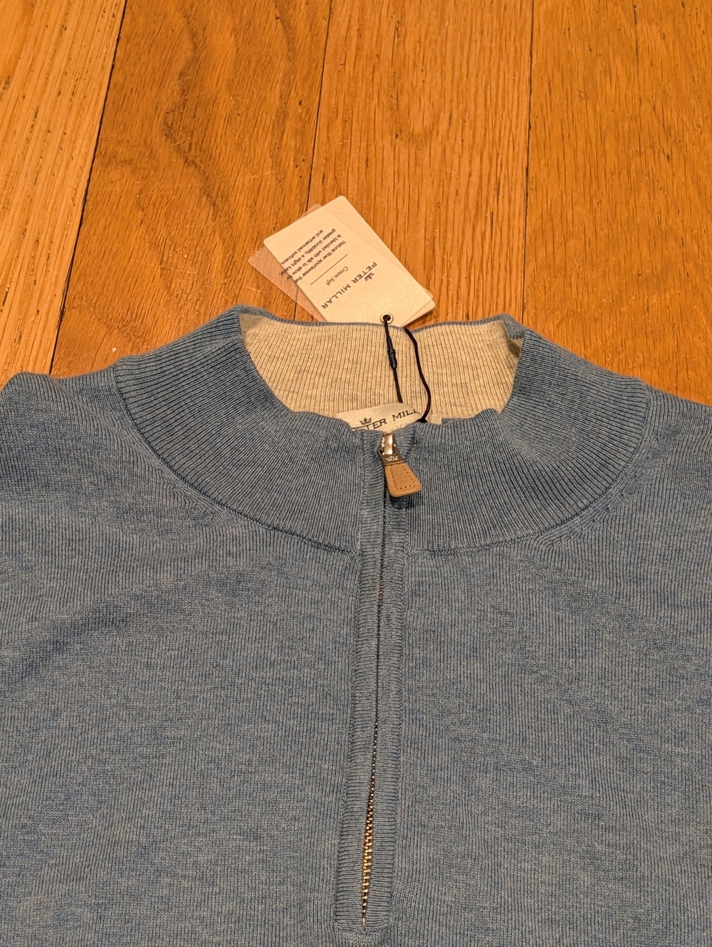 Peter Millar Crown Soft Quarter Zip Sweater Men’s XXL Blue Lakeb Merino Silk NWT
